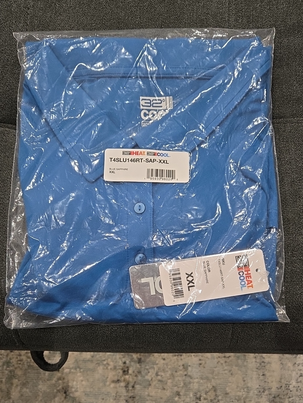 32 Degrees Cool Blue Polo Shirt - XXL